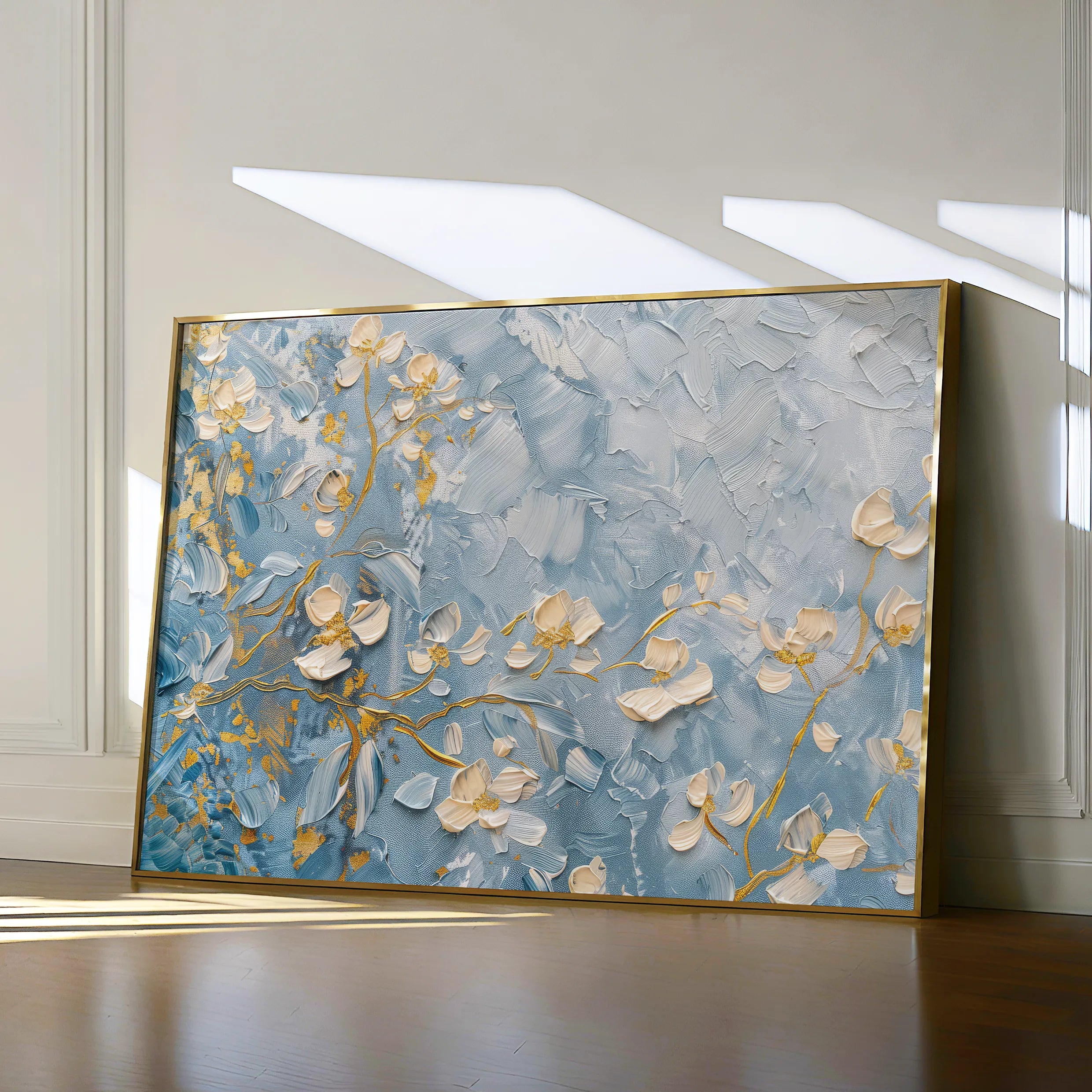 Floral 502 Canvas Art 18" x 24" / 45 x 60 cm / Black