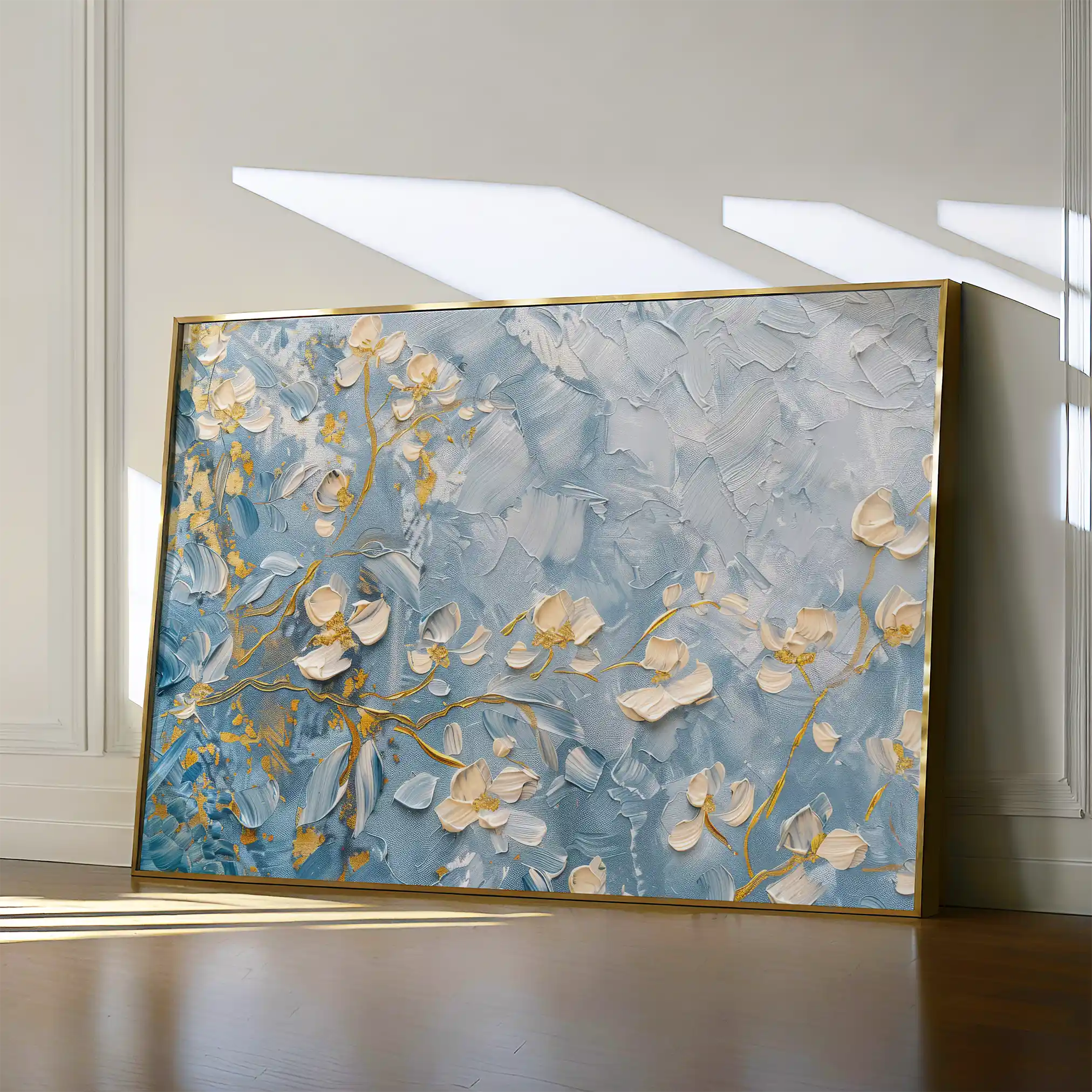 Floral 502 Canvas Art 60 x 40 cm / Black