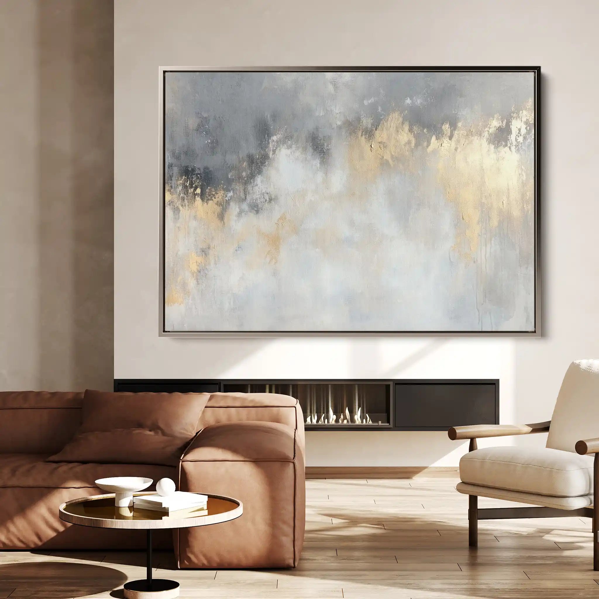 Abstract 503 Canvas Art 18" x 24" / 45 x 60 cm / Black