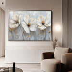 Floral 503 Canvas Art 18" x 24" / 45 x 60 cm / Black