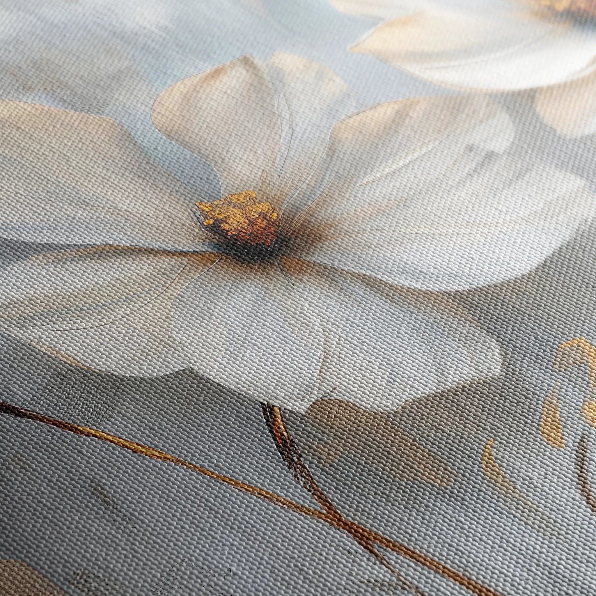 Floral 503 Canvas Art 18" x 24" / 45 x 60 cm / Black