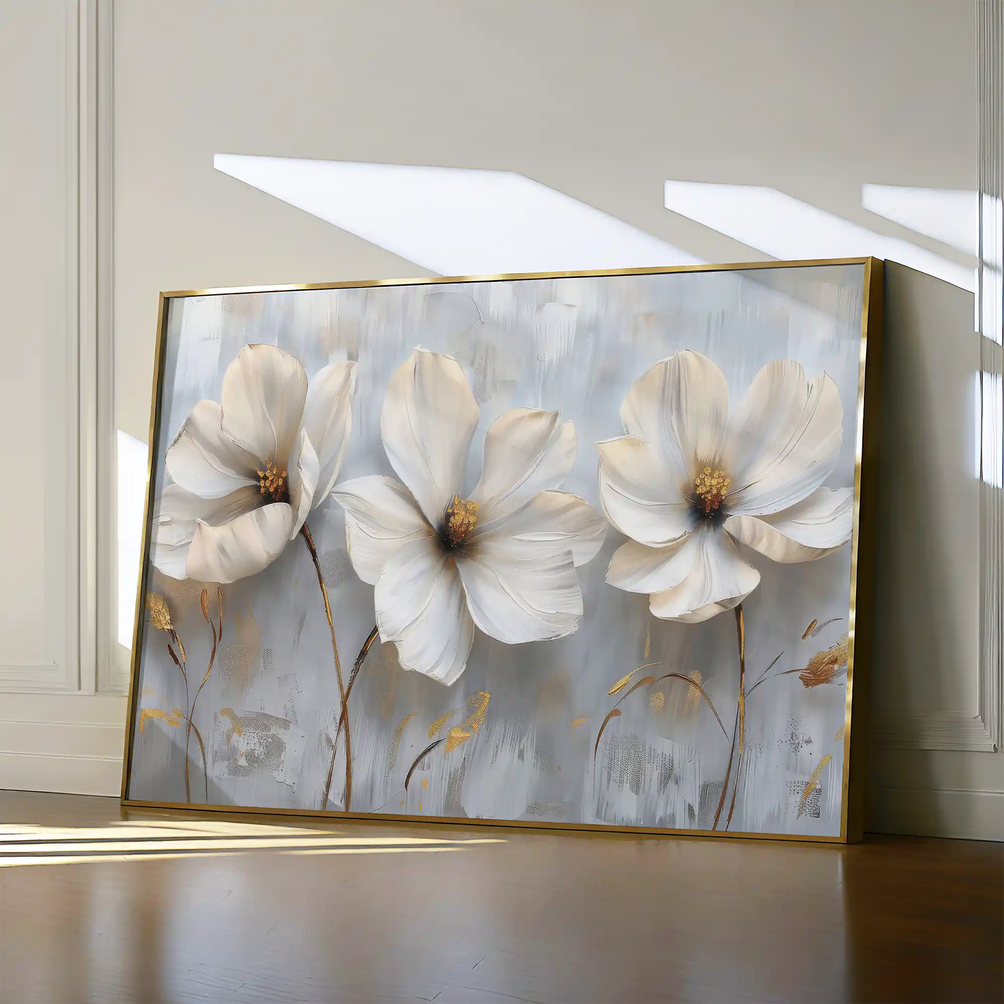 Floral 503 Canvas Art 60 x 40 cm / Black