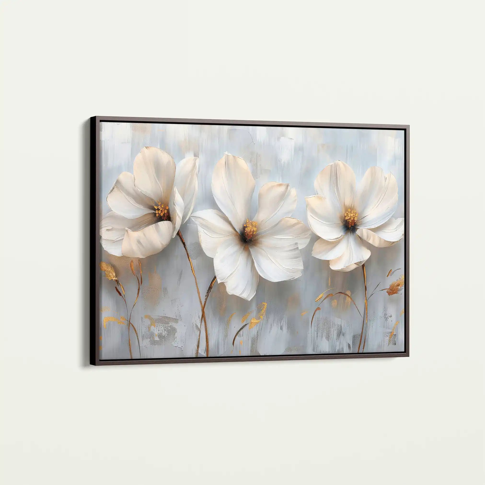 Floral 503 Canvas Art 60 x 40 cm / Black