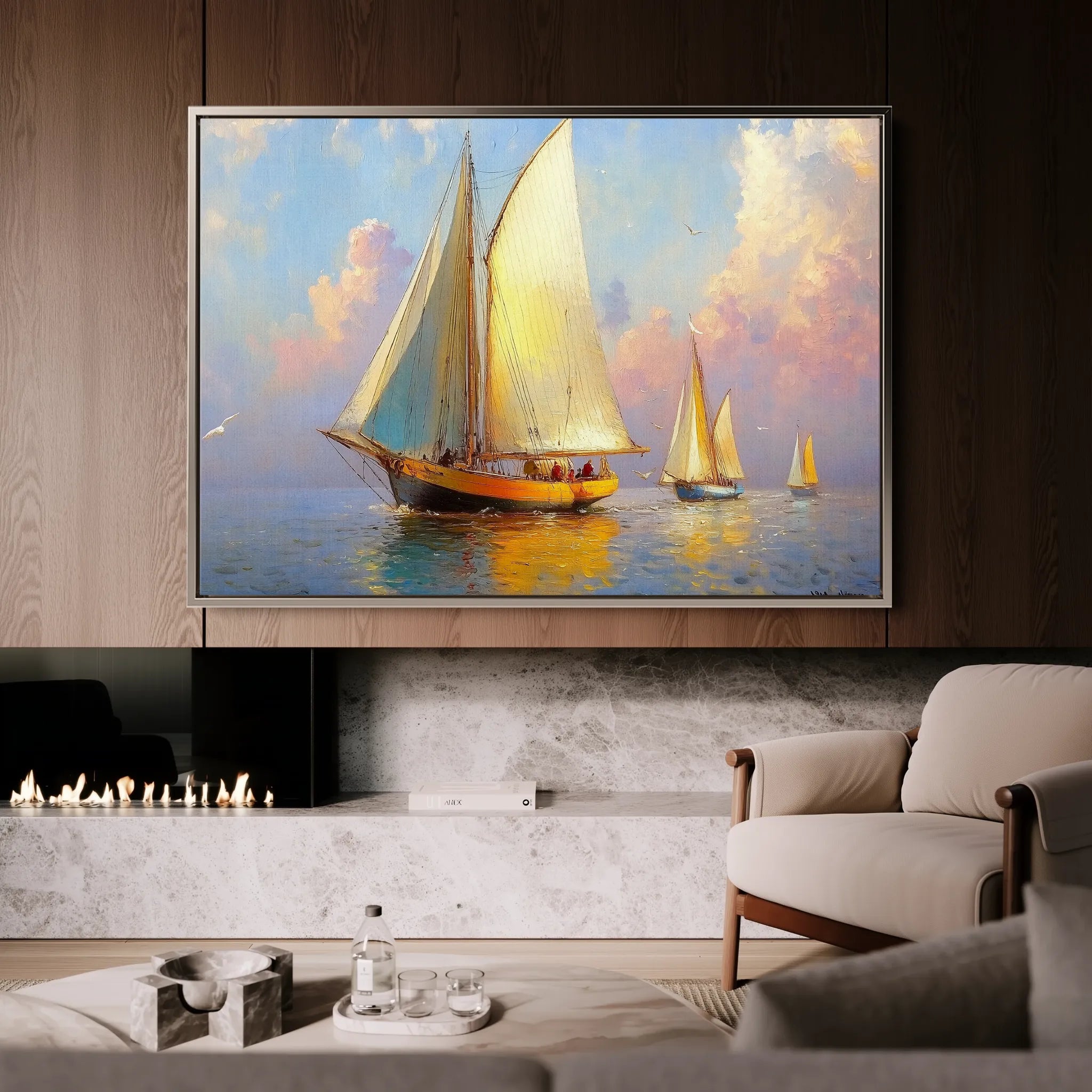 Landscape 503 Canvas Art 18" x 24" / 45 x 60 cm / Black