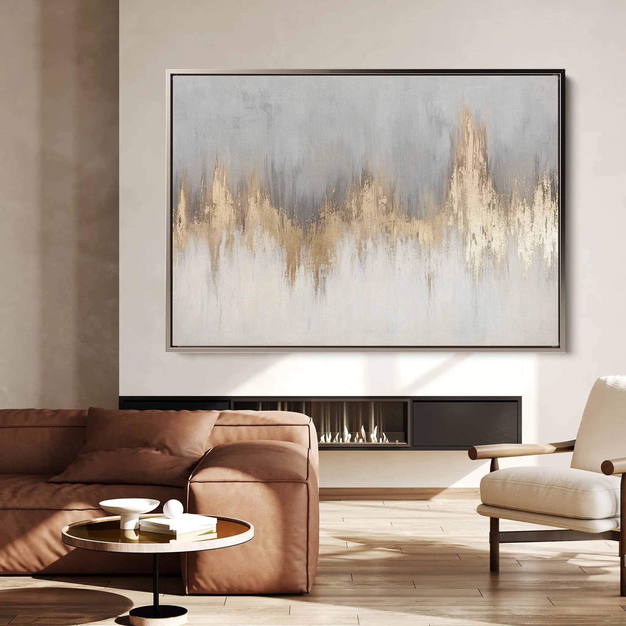 Abstract 504 Canvas Art 18" x 24" / 45 x 60 cm / Black