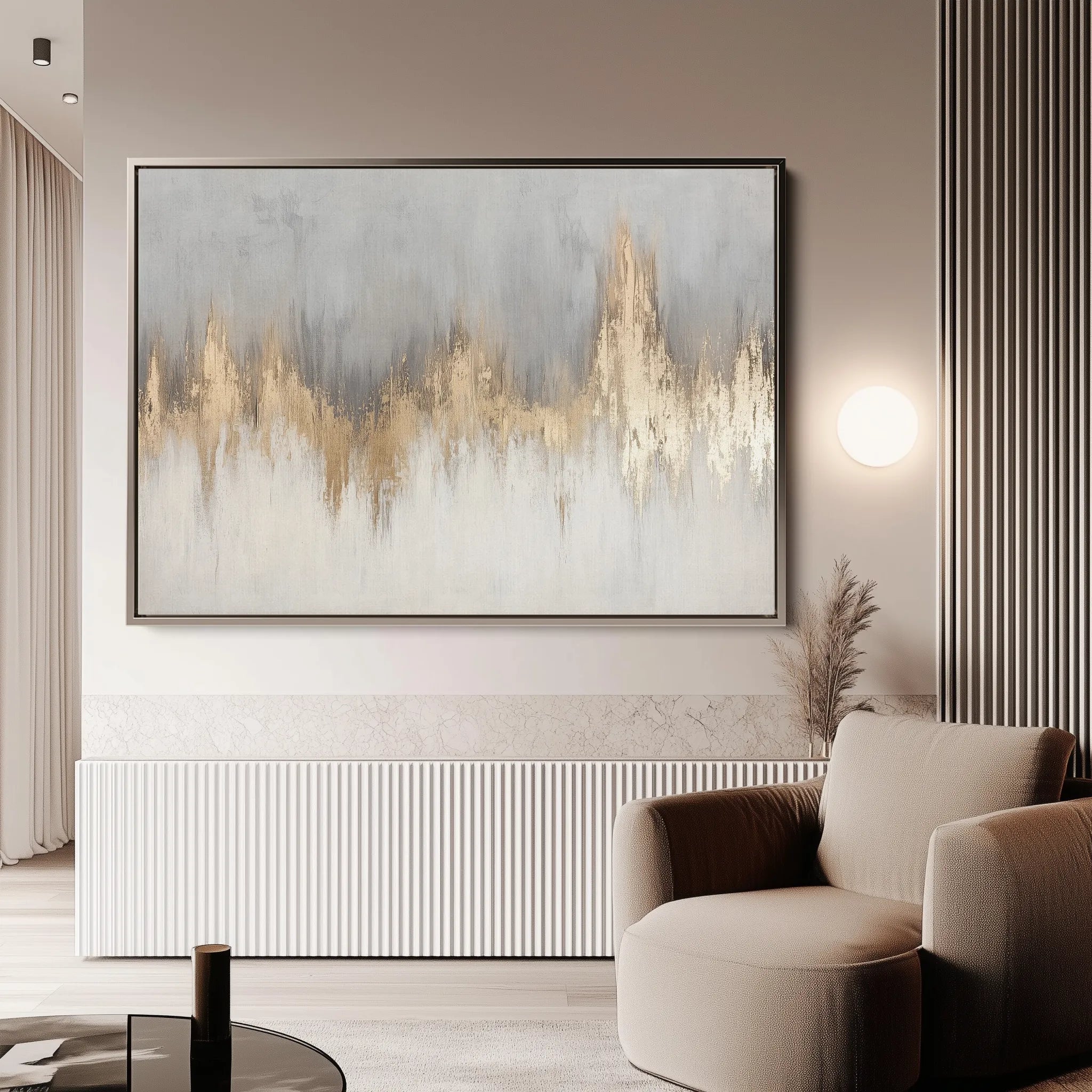 Abstract 504 Canvas Art 18" x 24" / 45 x 60 cm / Black