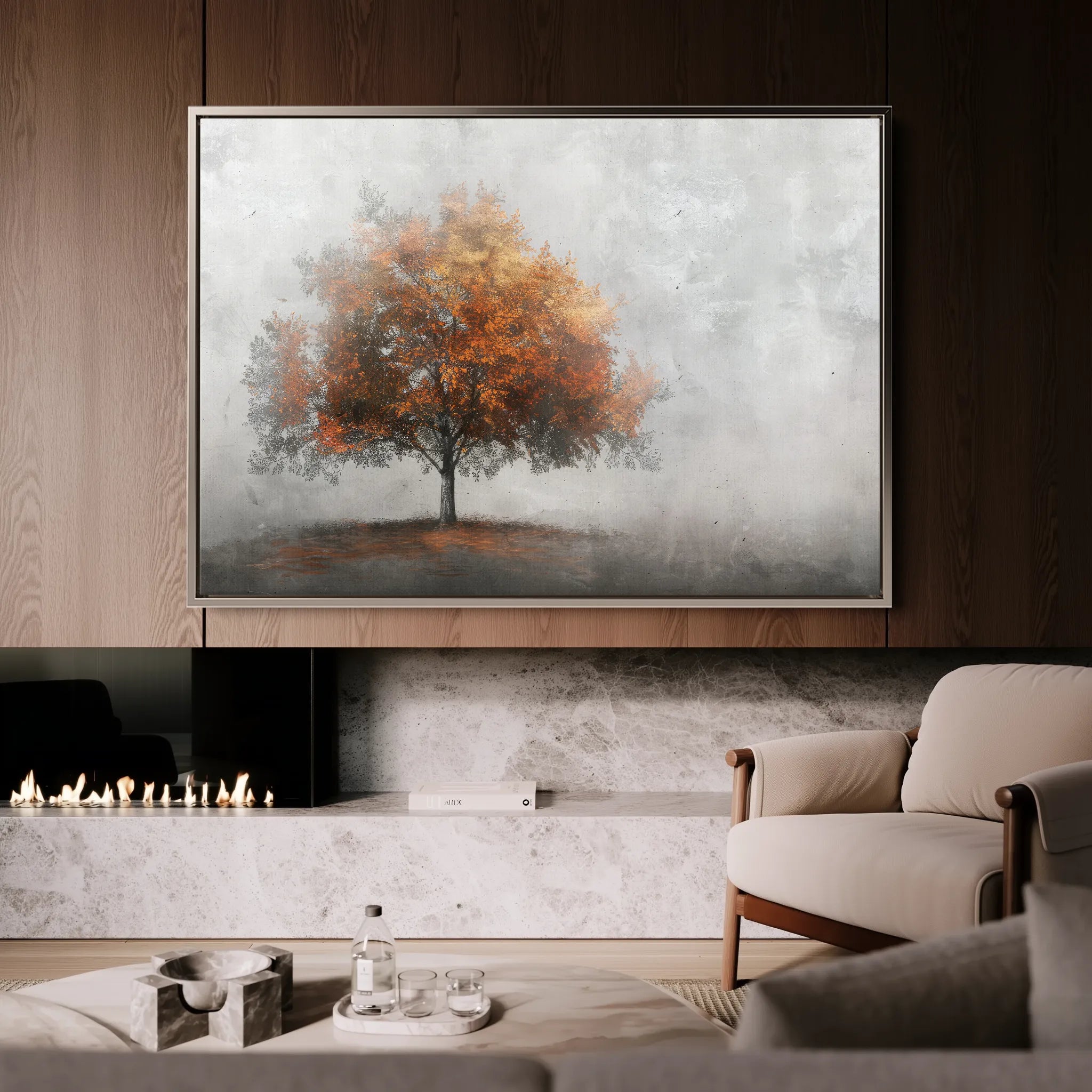 Floral 504 Canvas Art 18" x 24" / 45 x 60 cm / Black