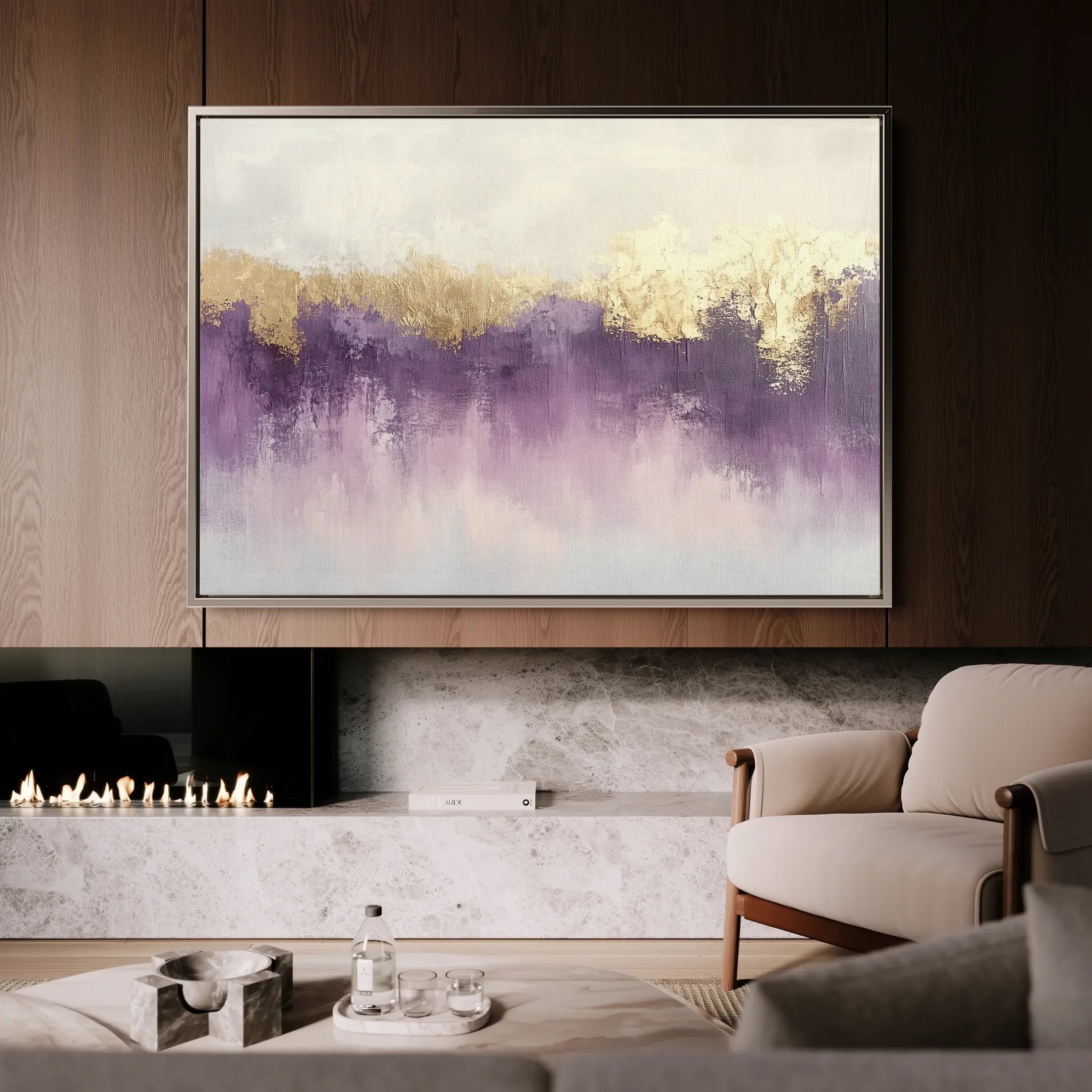 Abstract 505 Canvas Art 18" x 24" / 45 x 60 cm / Black