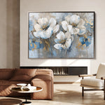 Floral 505 Canvas Art 18" x 24" / 45 x 60 cm / Black