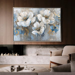 Floral 505 Canvas Art 18" x 24" / 45 x 60 cm / Black