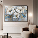 Floral 505 Canvas Art 18" x 24" / 45 x 60 cm / Black