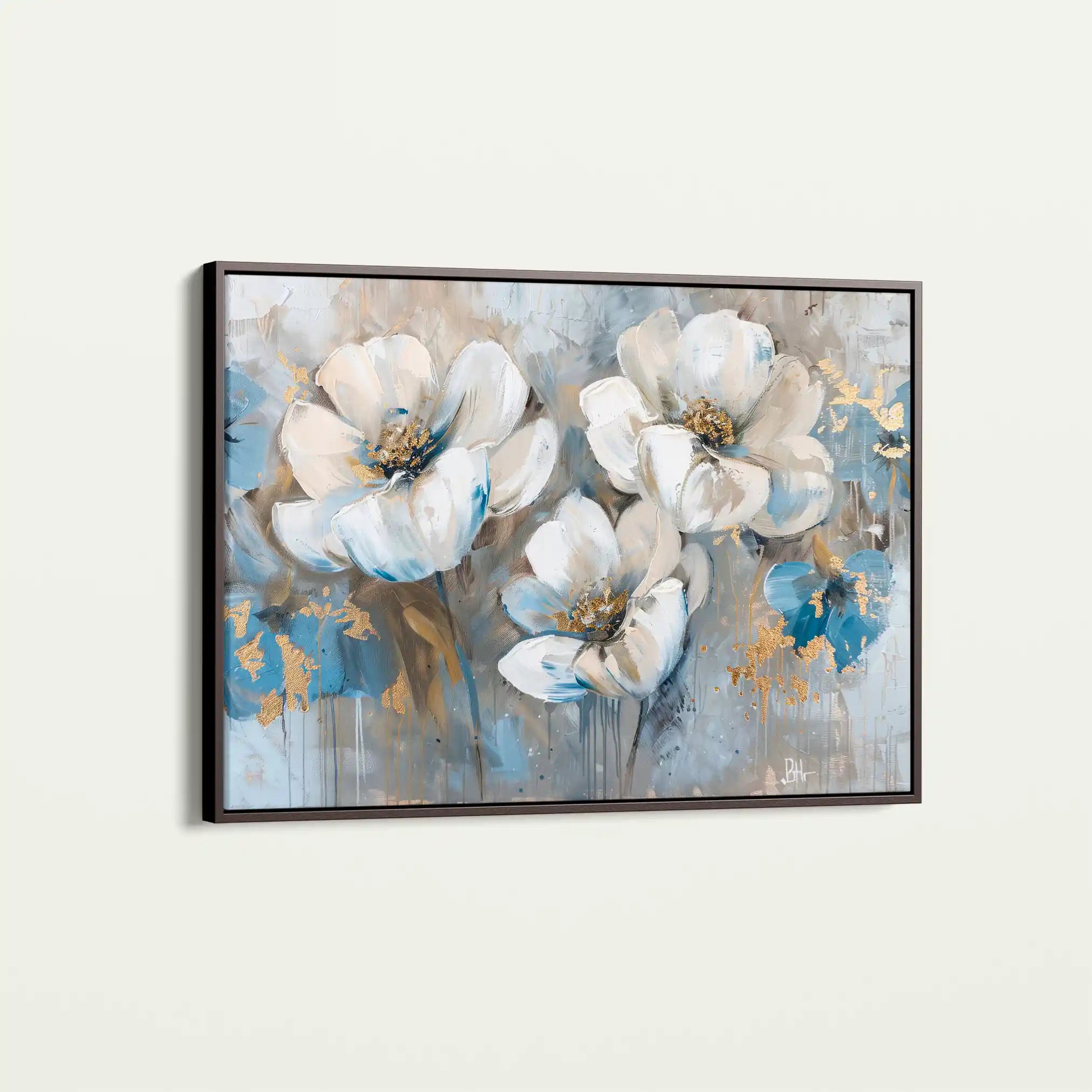 Floral 505 Canvas Art 60 x 40 cm / Black