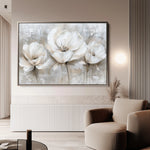 Floral 506 Canvas Art 18" x 24" / 45 x 60 cm / Black