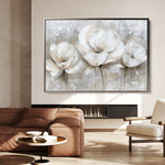 Floral 506 Canvas Art 18" x 24" / 45 x 60 cm / Black