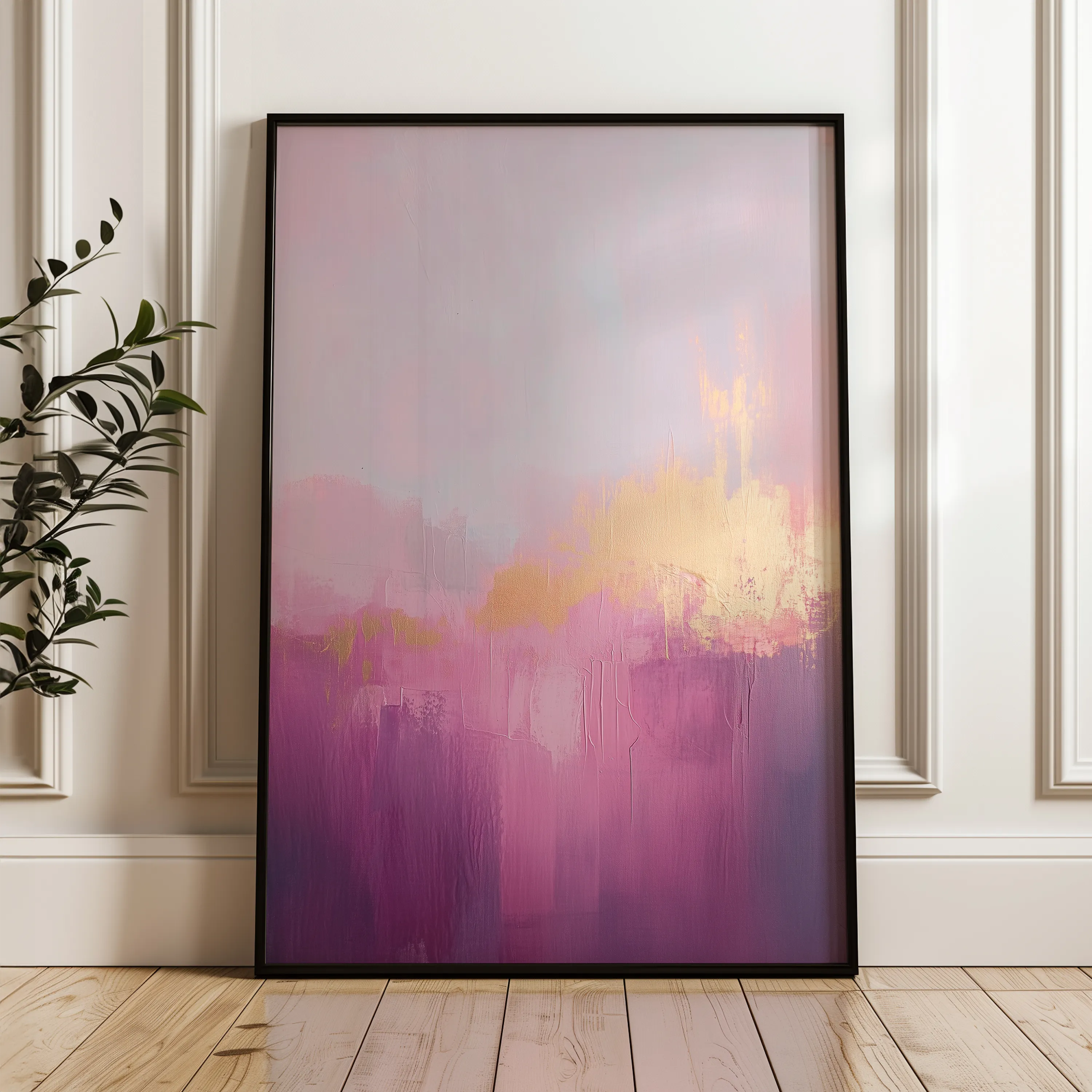 Abstract 507 Canvas Art 18" x 24" / 45 x 60 cm / Black
