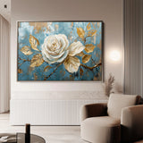 Floral 507 Canvas Art 18" x 24" / 45 x 60 cm / Black
