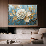 Floral 507 Canvas Art 60 x 40 cm / Black
