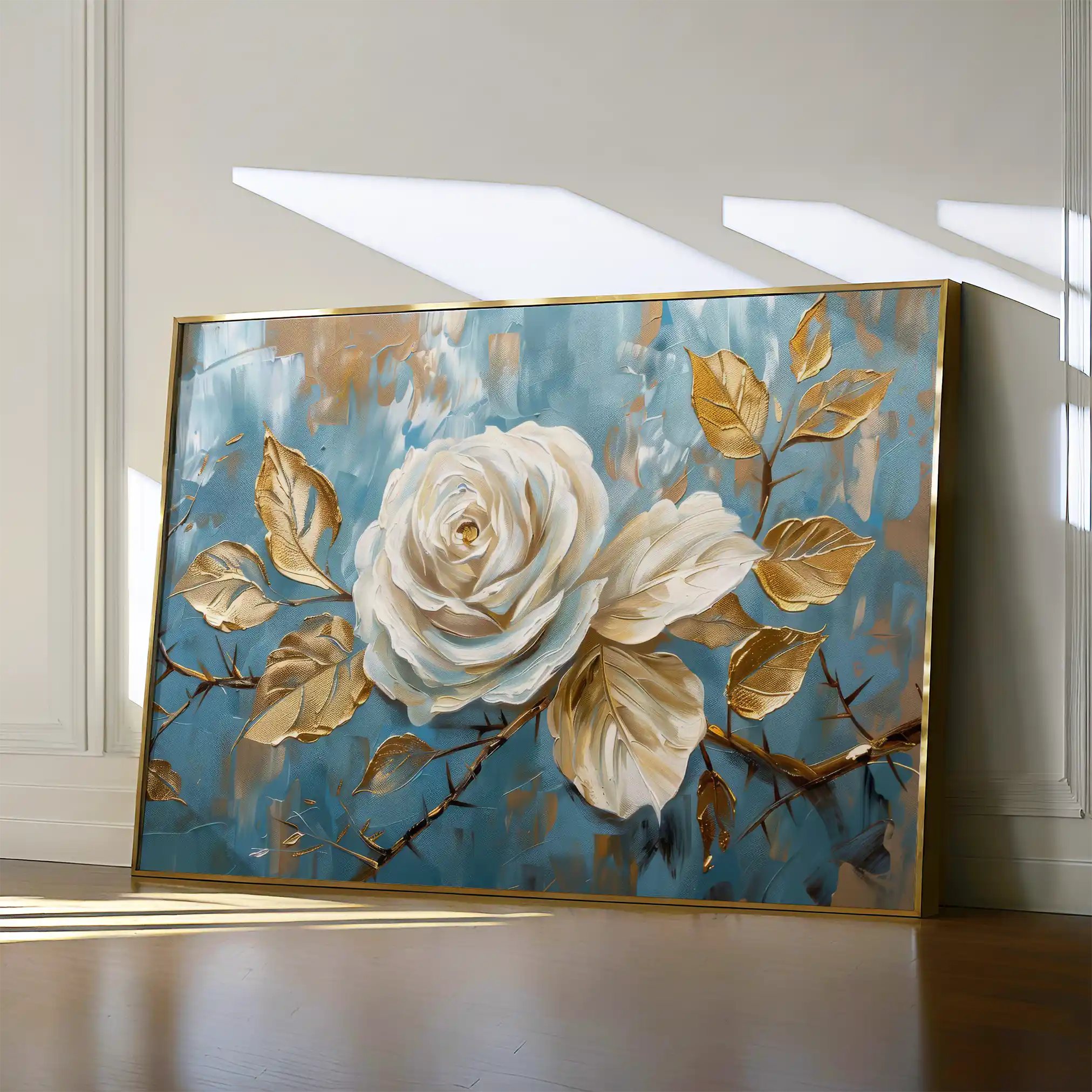Floral 507 Canvas Art 60 x 40 cm / Black