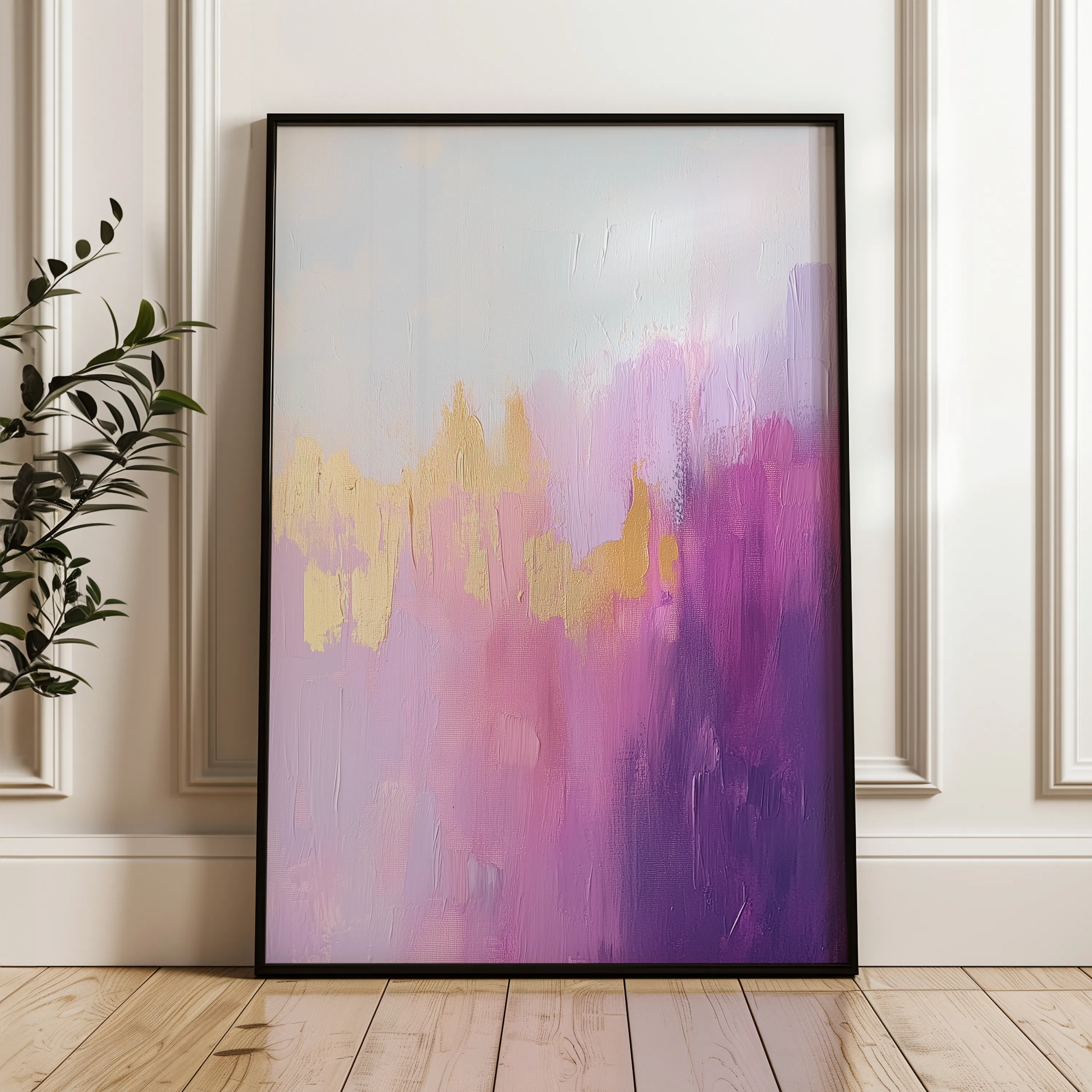 Abstract 508 Canvas Art 18" x 24" / 45 x 60 cm / Black