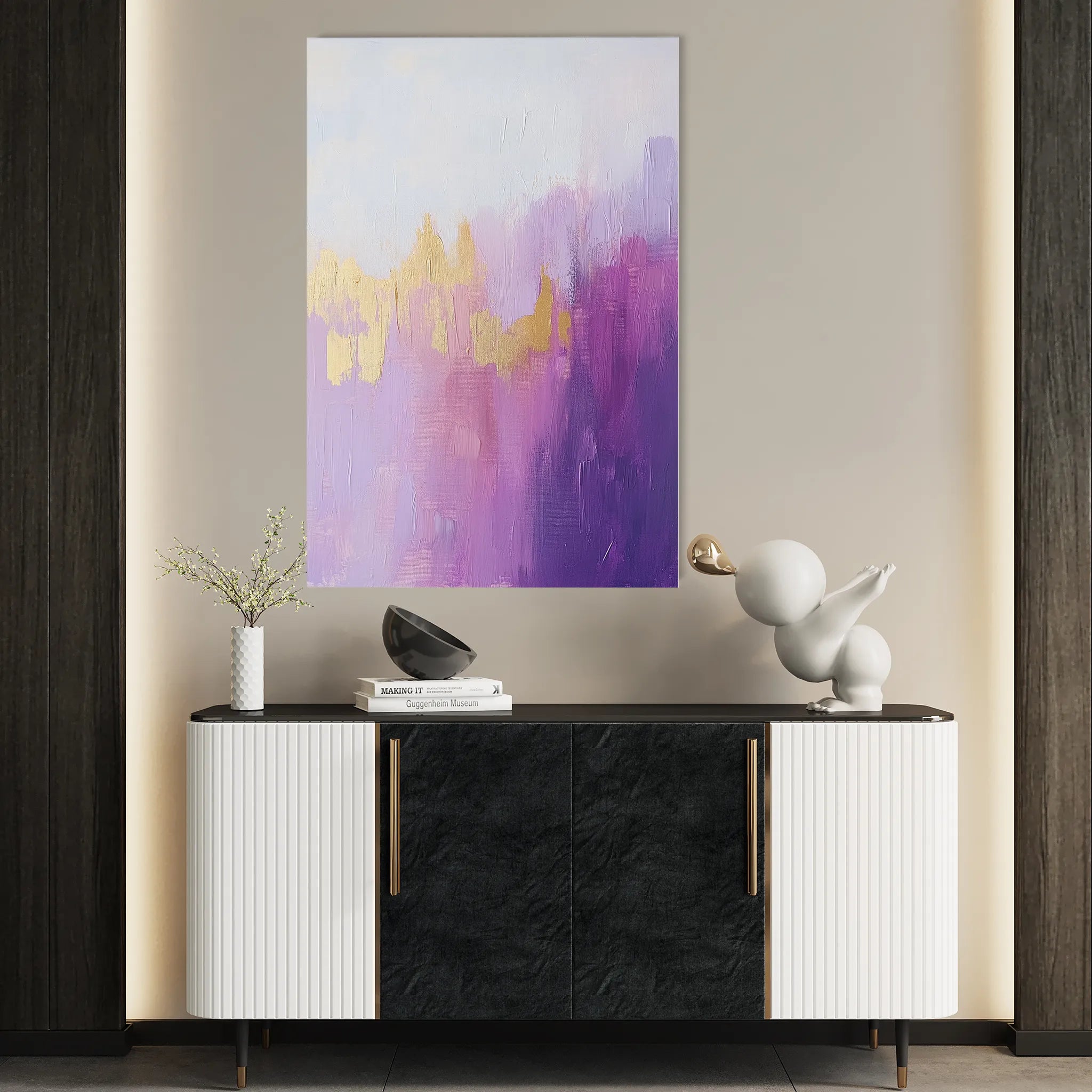 Abstract 508 Canvas Art 18" x 24" / 45 x 60 cm / Black