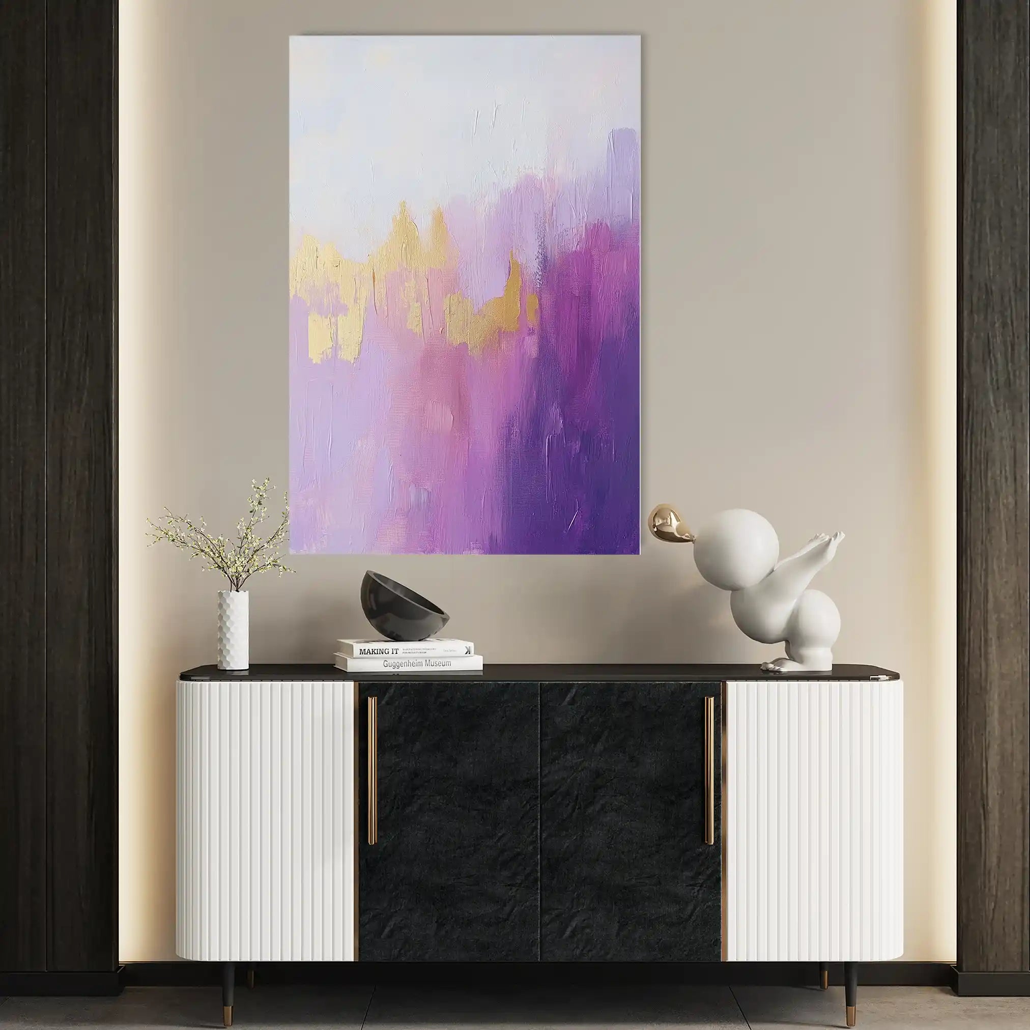 Abstract 508 Canvas Art 60 x 40 cm / Black