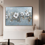 Floral 510 Canvas Art 18" x 24" / 45 x 60 cm / Black