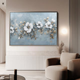 Floral 510 Canvas Art 18" x 24" / 45 x 60 cm / Black
