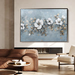 Floral 510 Canvas Art 18" x 24" / 45 x 60 cm / Black