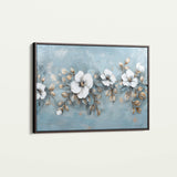 Floral 510 Canvas Art 18" x 24" / 45 x 60 cm / Black