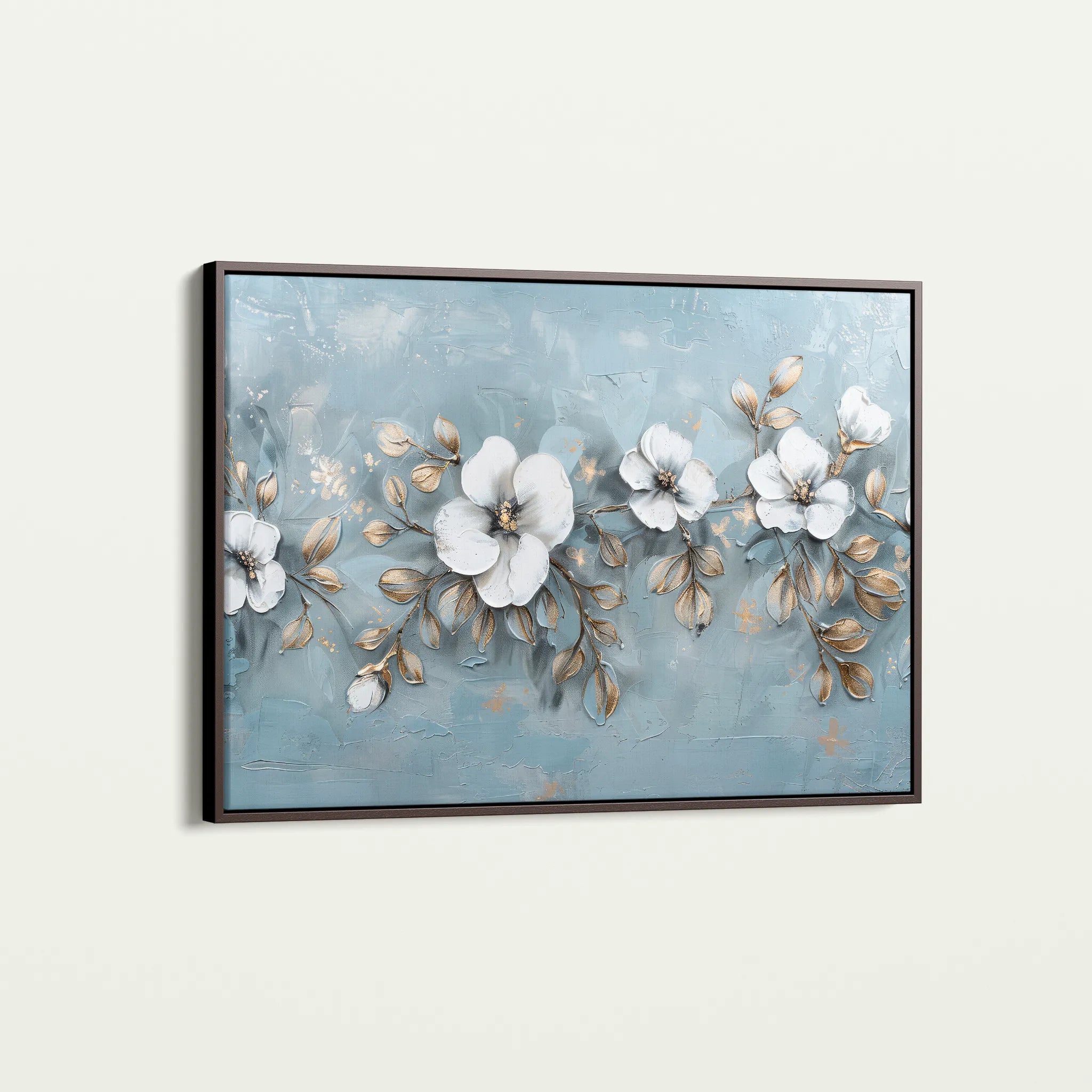 Floral 510 Canvas Art 18" x 24" / 45 x 60 cm / Black
