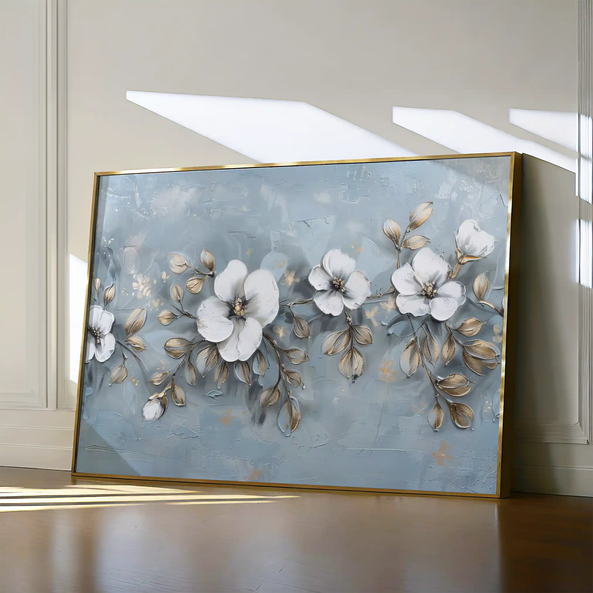 Floral 510 Canvas Art 60 x 40 cm / Black