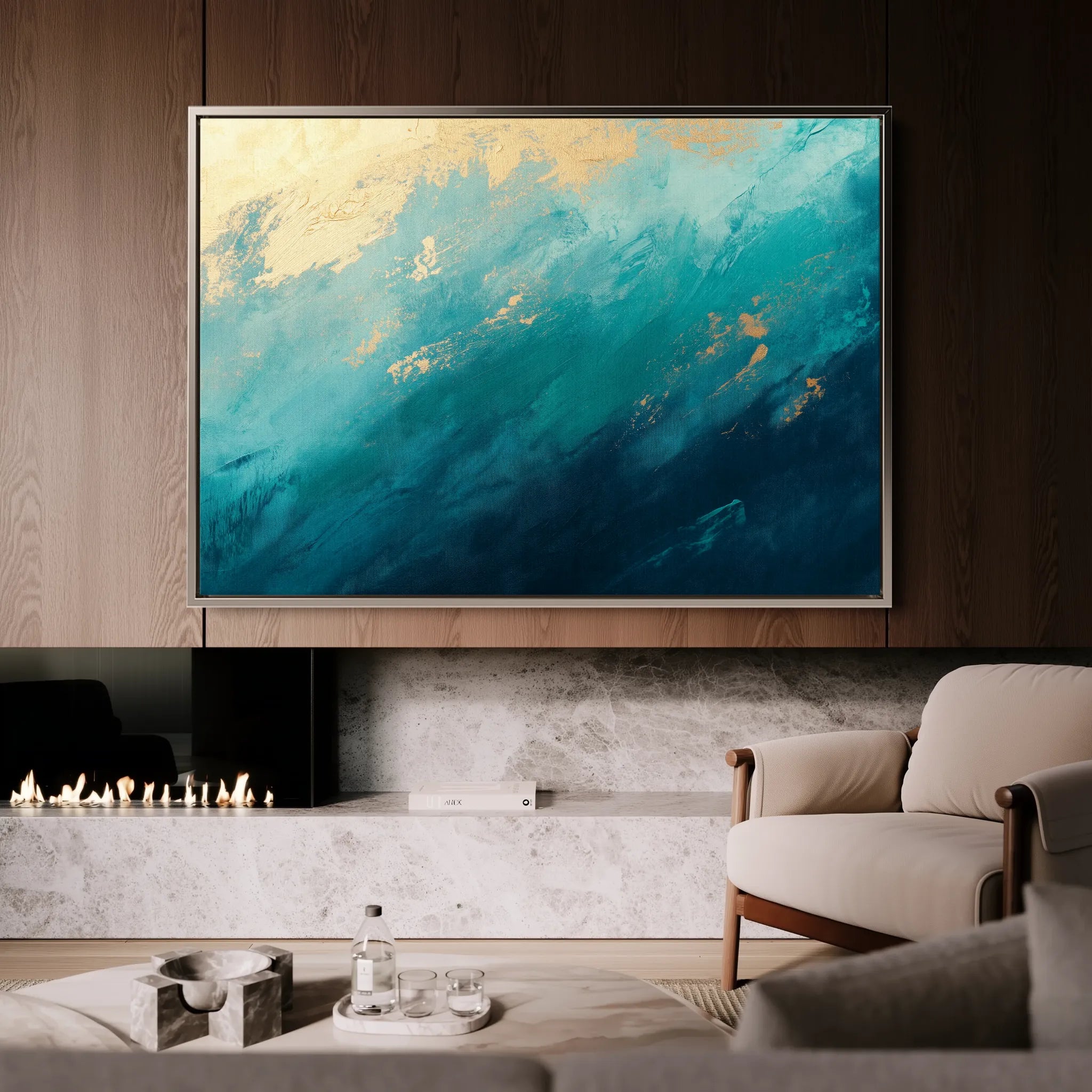 Abstract 511 Canvas Art 18" x 24" / 45 x 60 cm / Black