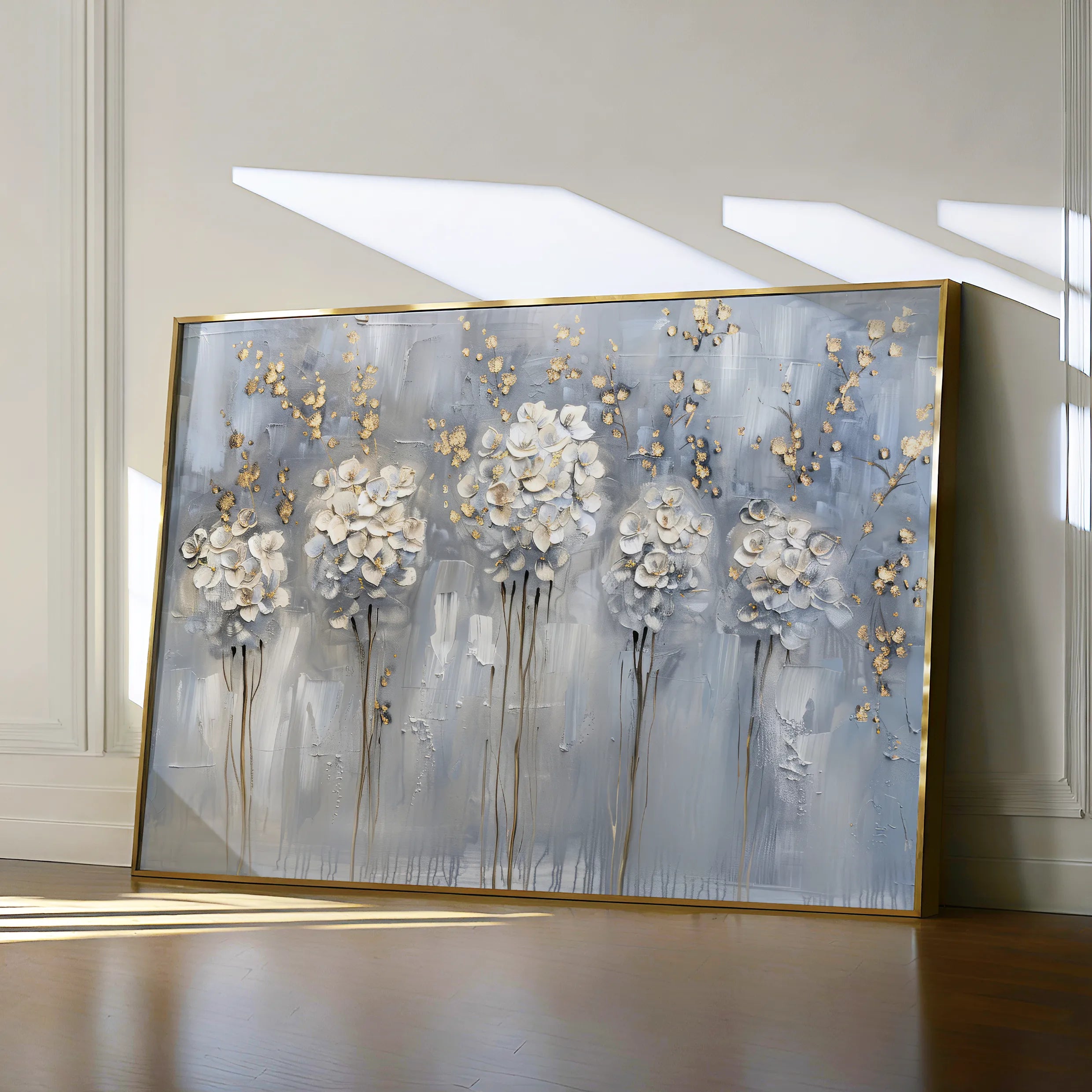 Floral 511 Canvas Art 18" x 24" / 45 x 60 cm / Black
