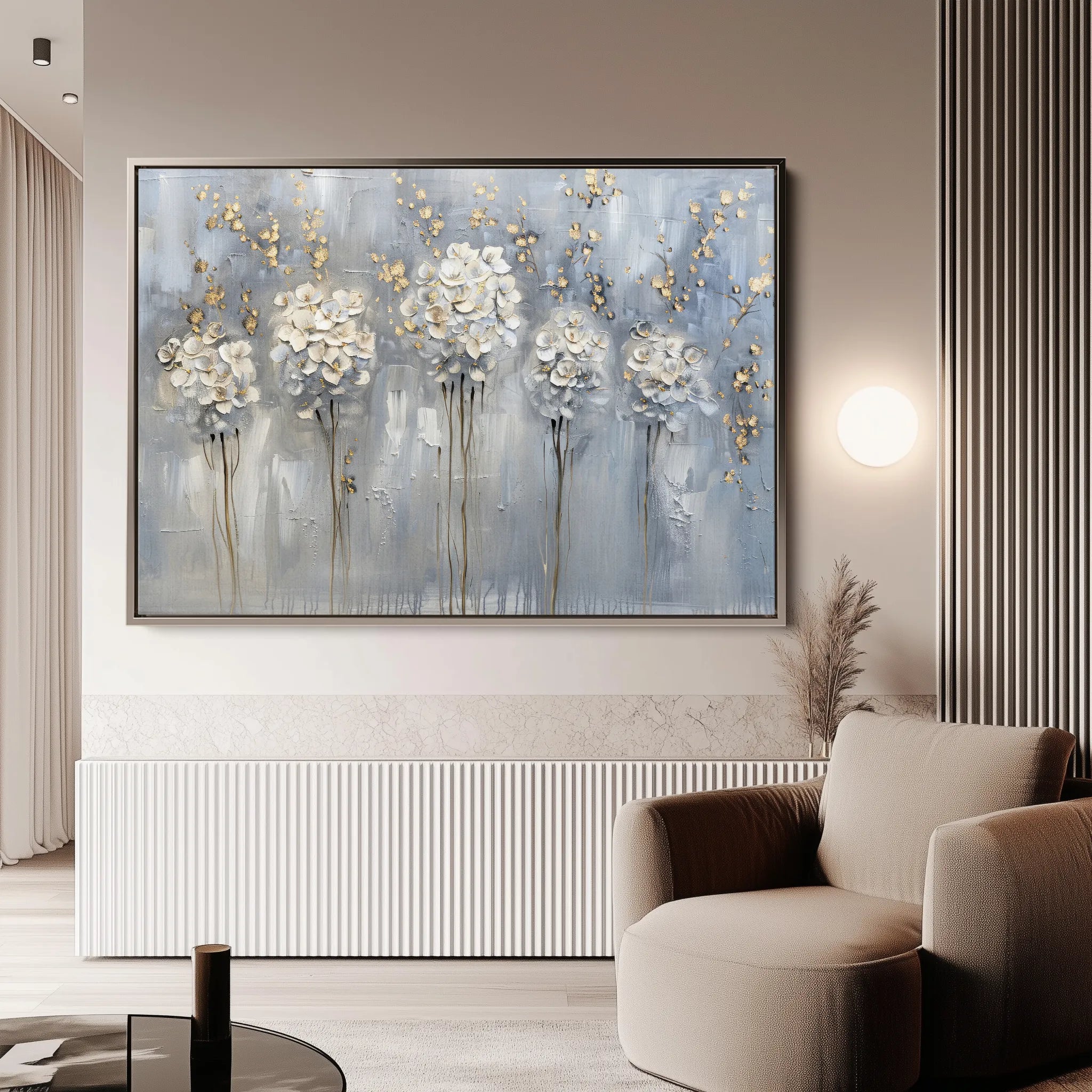 Floral 511 Canvas Art 18" x 24" / 45 x 60 cm / Black