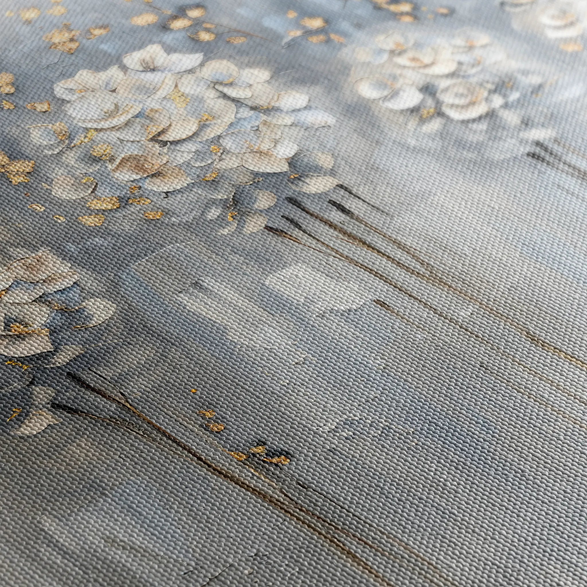Floral 511 Canvas Art 18" x 24" / 45 x 60 cm / Black