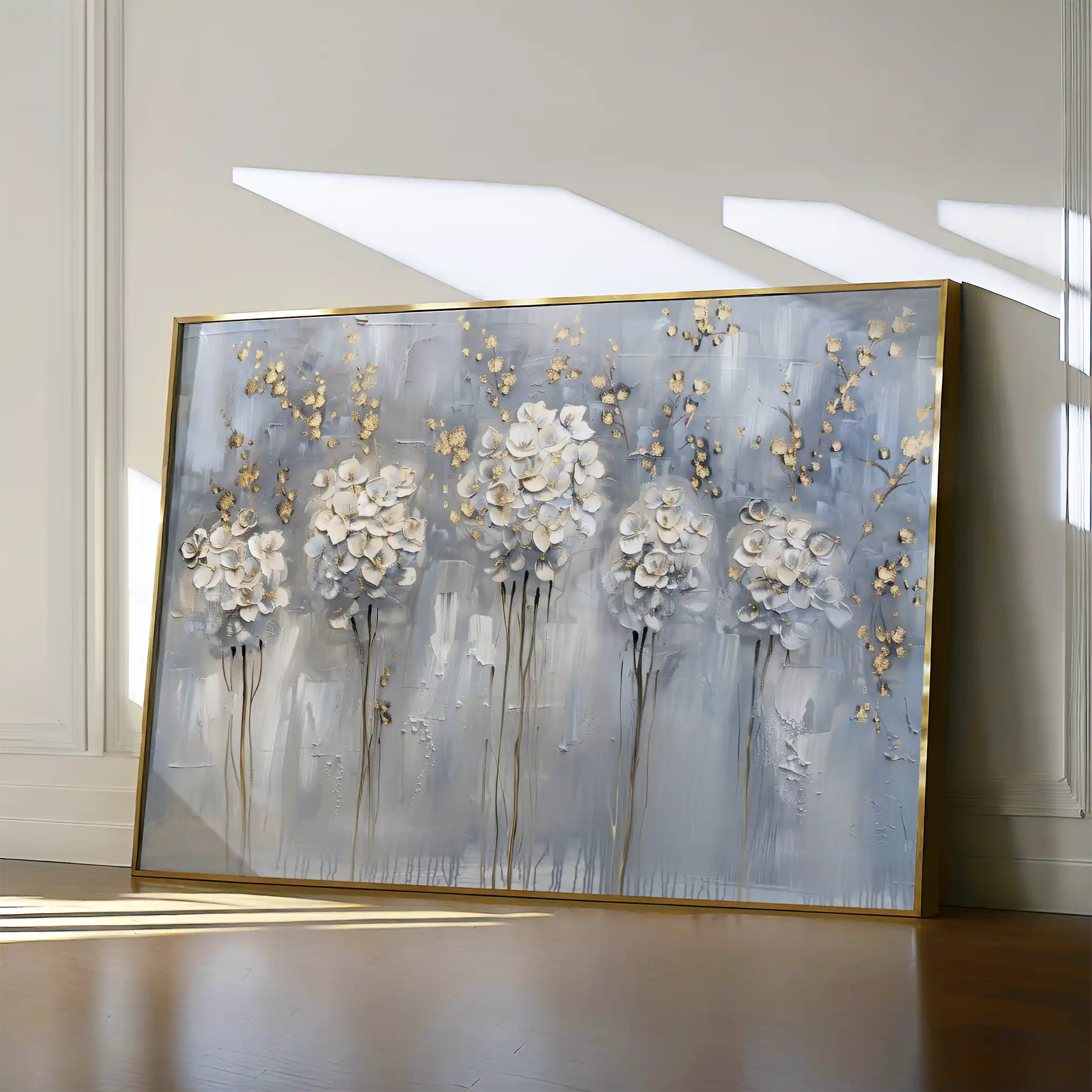 Floral 511 Canvas Art 60 x 40 cm / Black