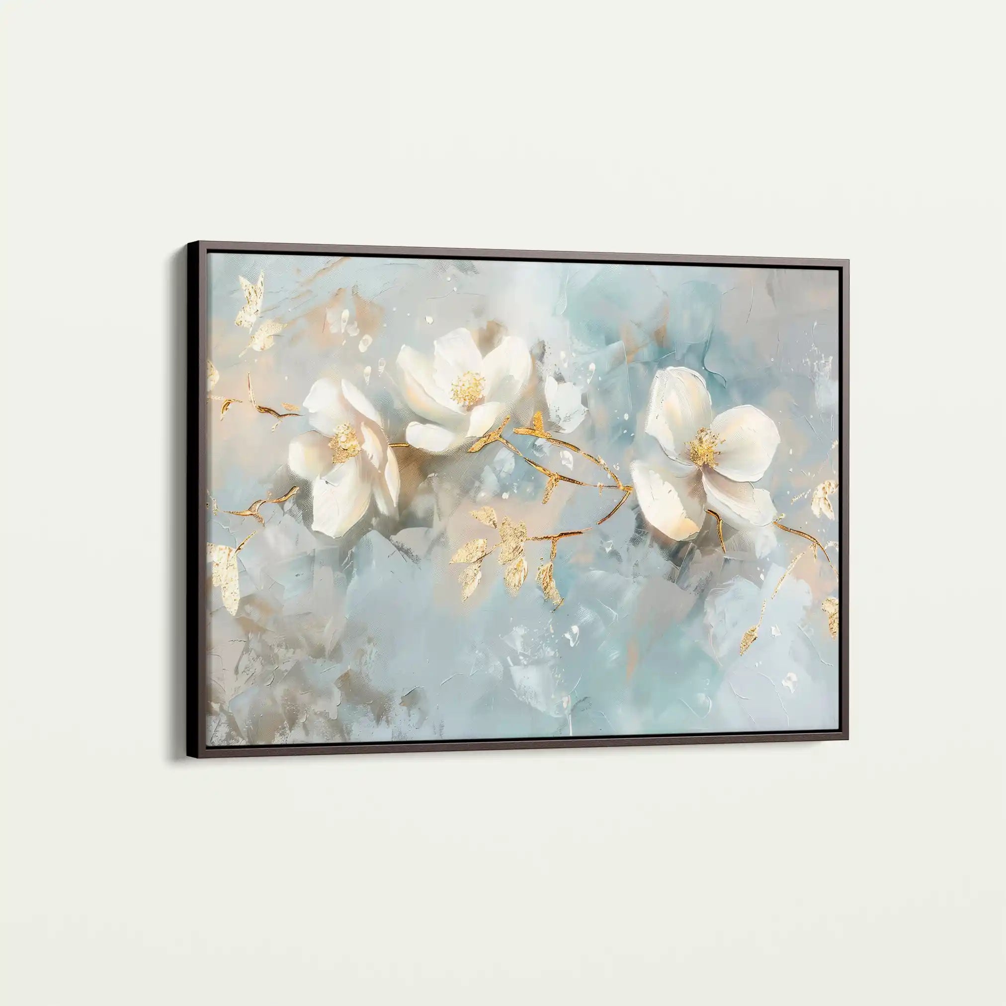 Floral 512 Canvas Art 60 x 40 cm / Black
