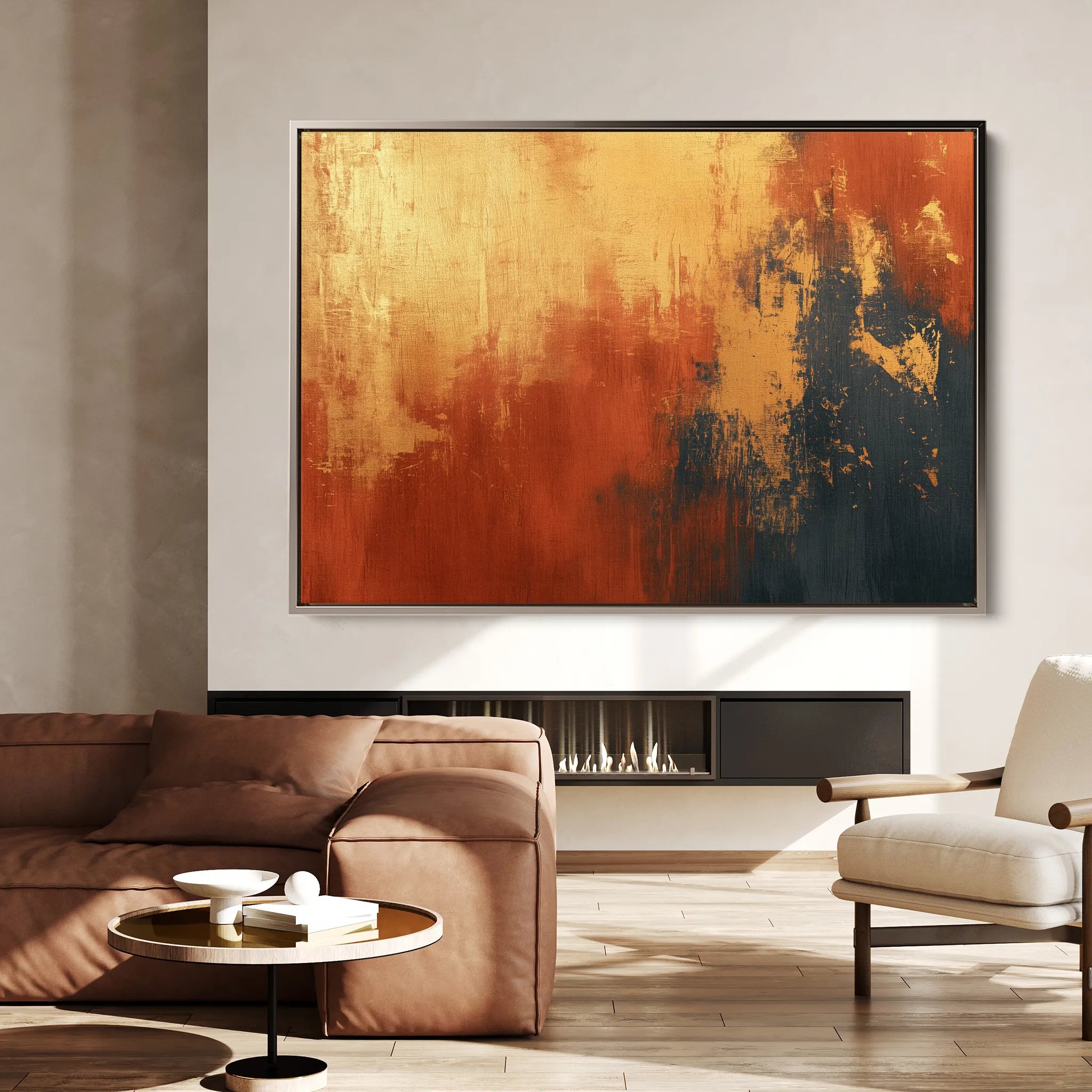 Abstract 513 Canvas Art 18" x 24" / 45 x 60 cm / Black