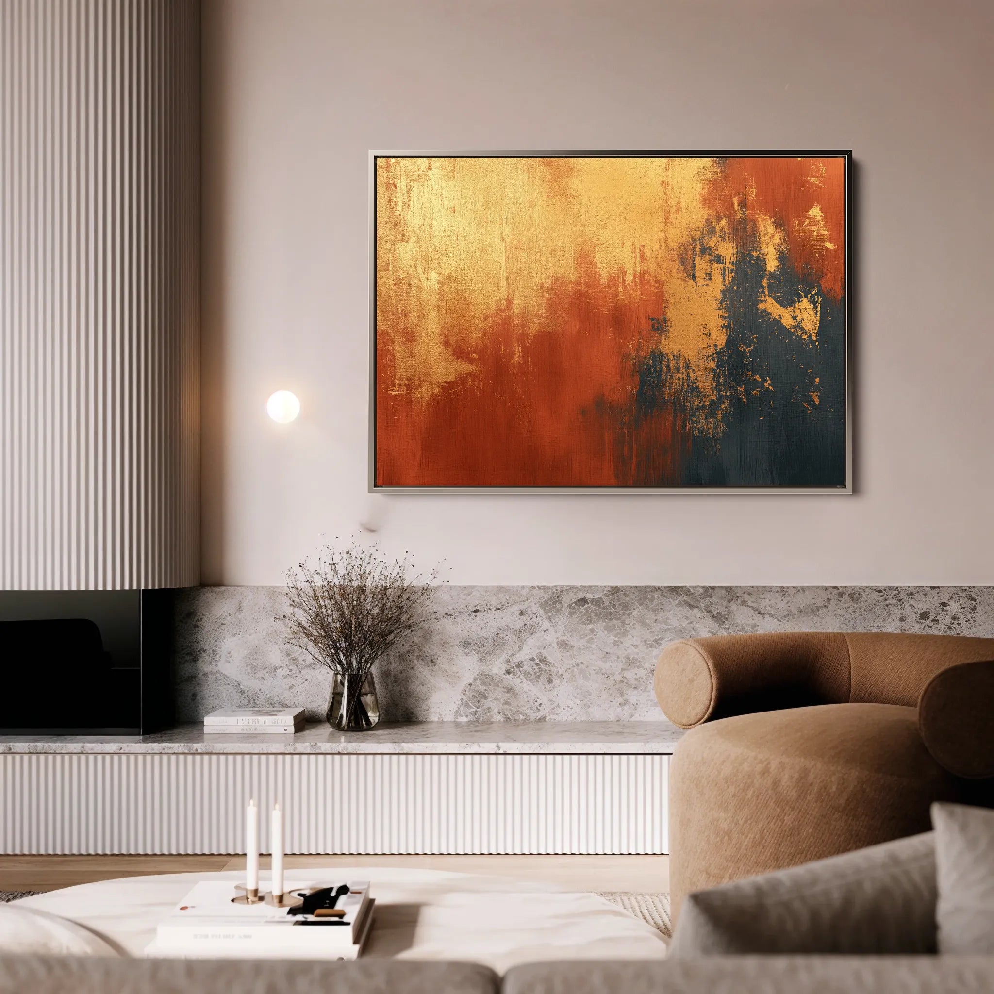 Abstract 513 Canvas Art 18" x 24" / 45 x 60 cm / Black