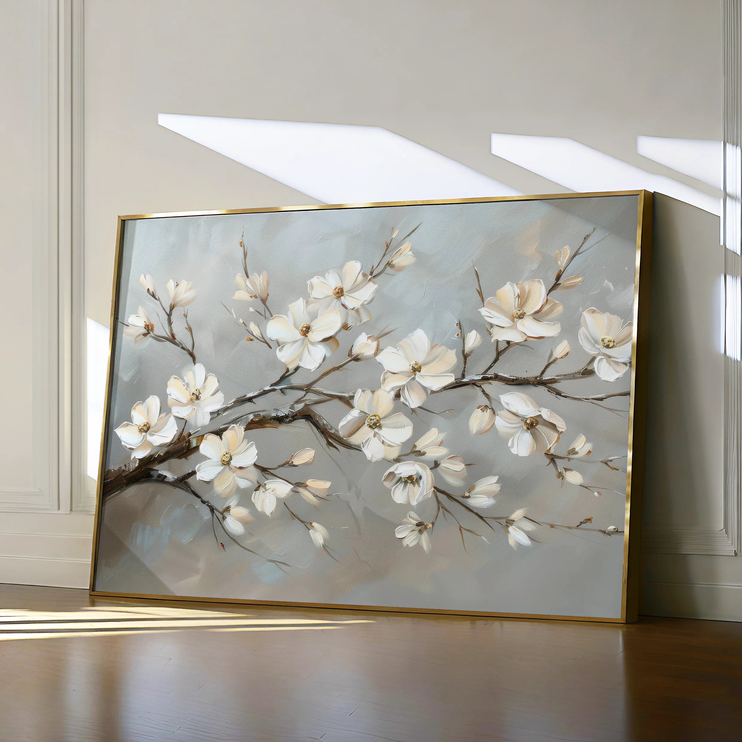 Floral 513 Canvas Art 18" x 24" / 45 x 60 cm / Black
