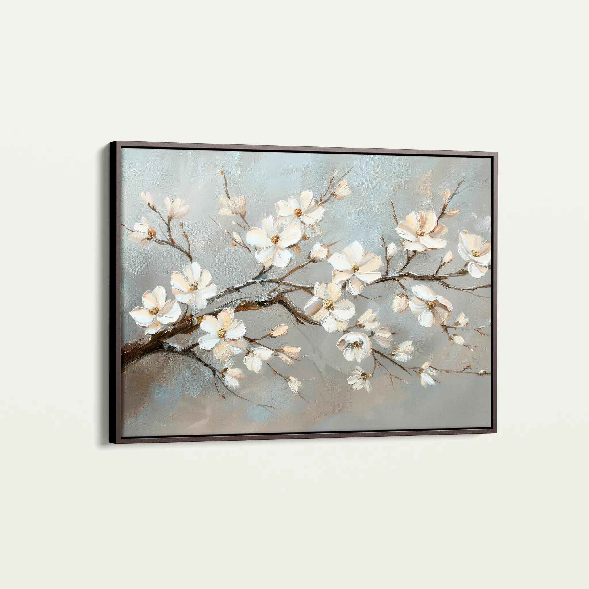 Floral 513 Canvas Art 18" x 24" / 45 x 60 cm / Black