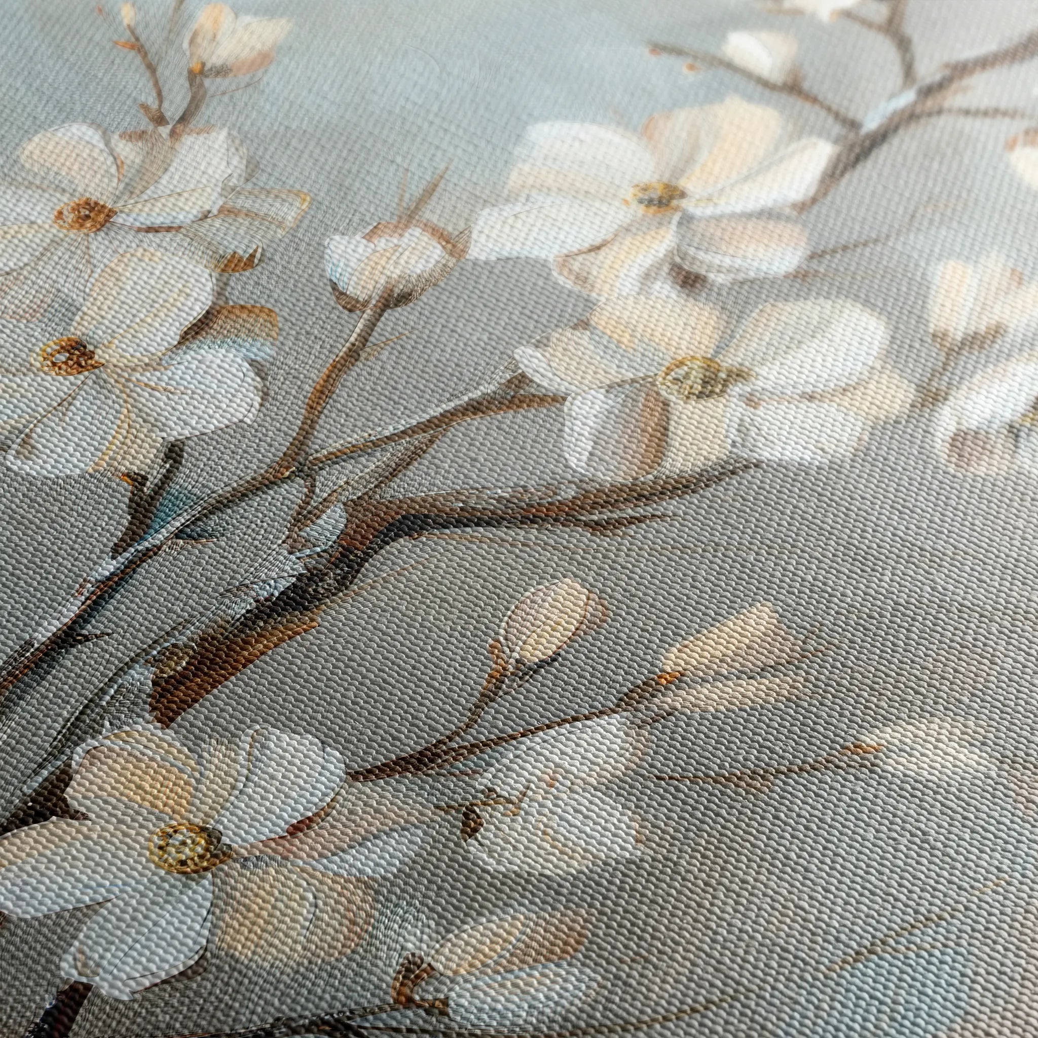 Floral 513 Canvas Art 18" x 24" / 45 x 60 cm / Black