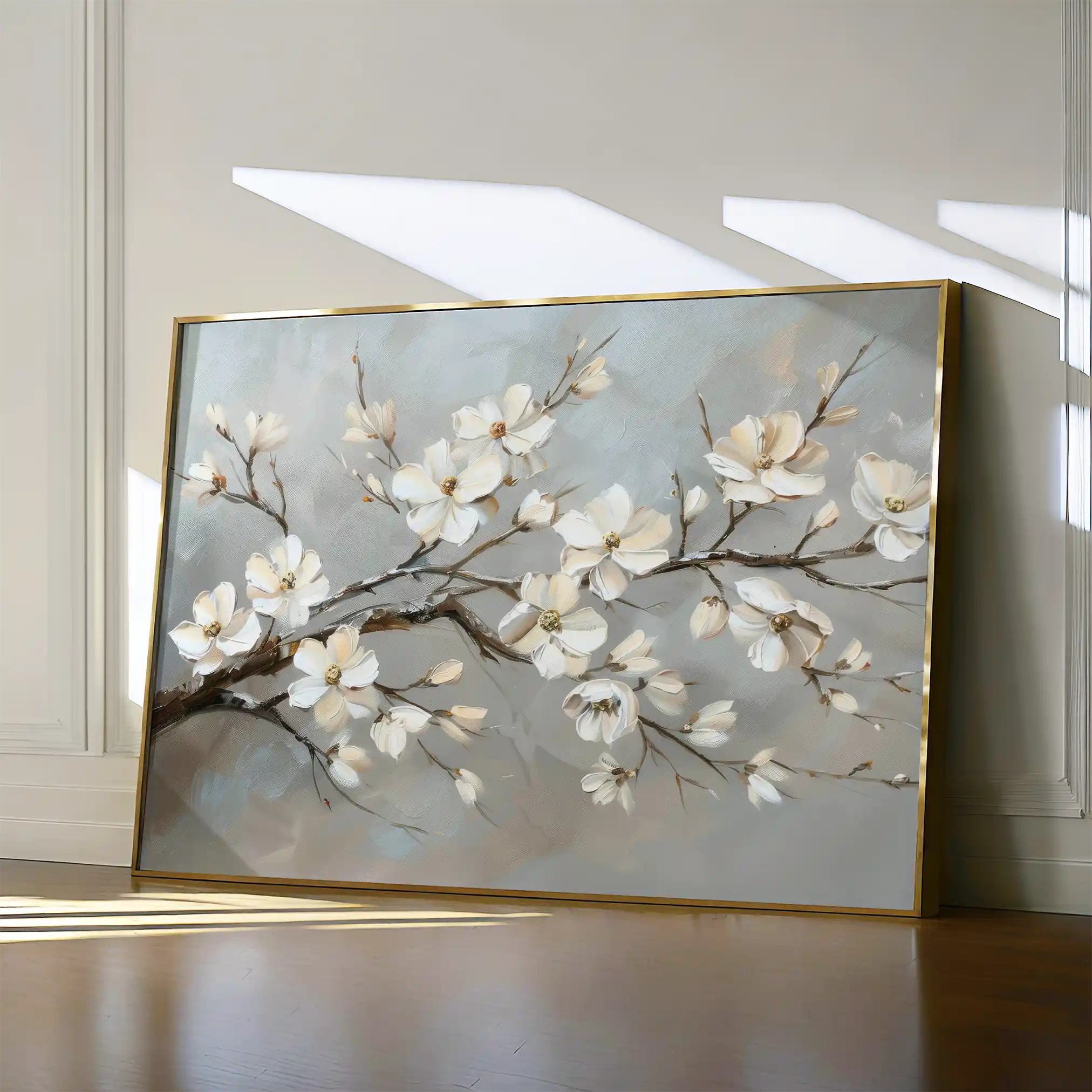 Floral 513 Canvas Art 60 x 40 cm / Black