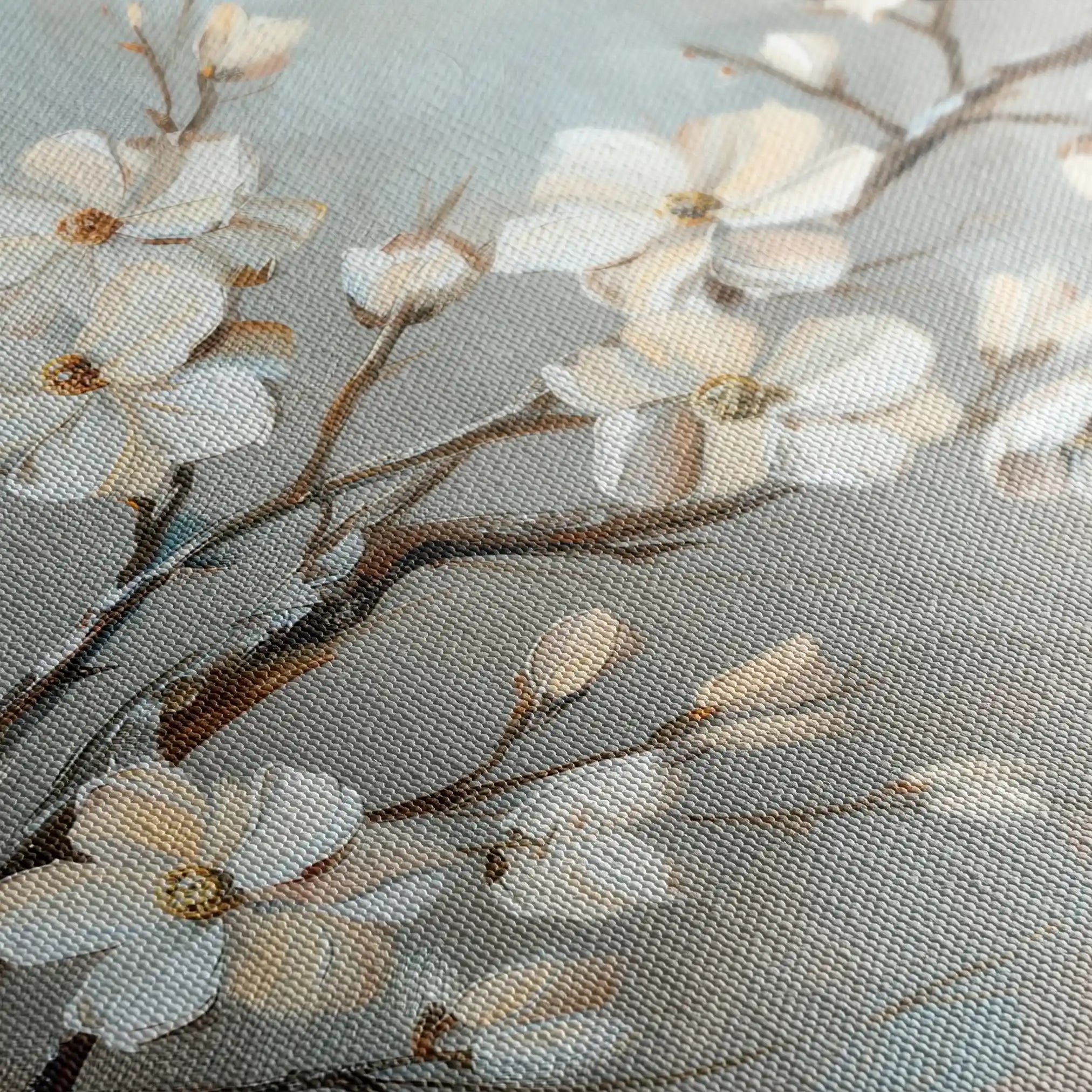 Floral 513 Canvas Art 60 x 40 cm / Black