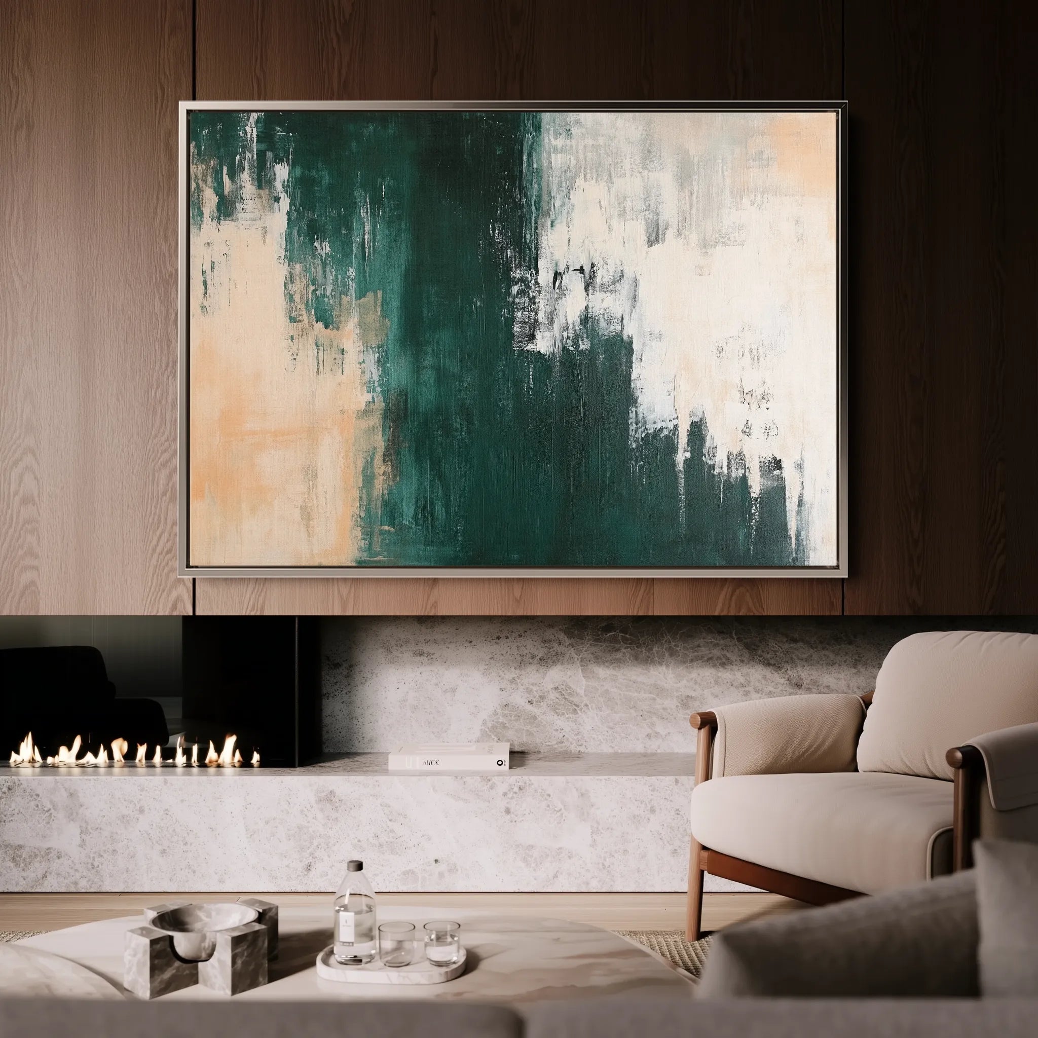 Abstract 514 Canvas Art 18" x 24" / 45 x 60 cm / Black
