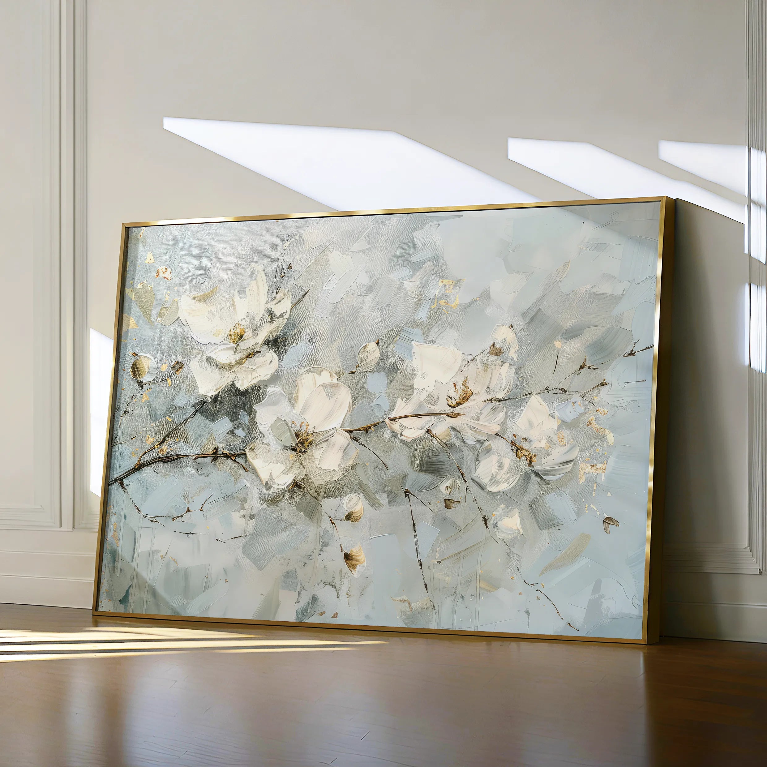 Floral 514 Canvas Art 18" x 24" / 45 x 60 cm / Black