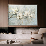 Floral 514 Canvas Art 18" x 24" / 45 x 60 cm / Black