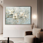 Floral 514 Canvas Art 18" x 24" / 45 x 60 cm / Black