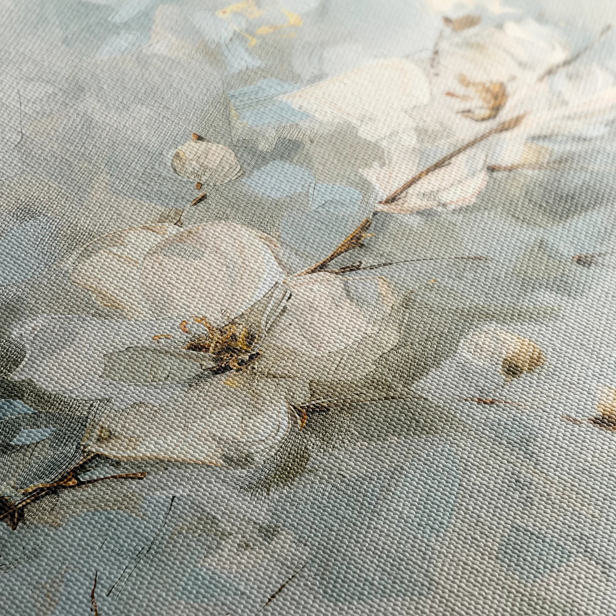Floral 514 Canvas Art 18" x 24" / 45 x 60 cm / Black