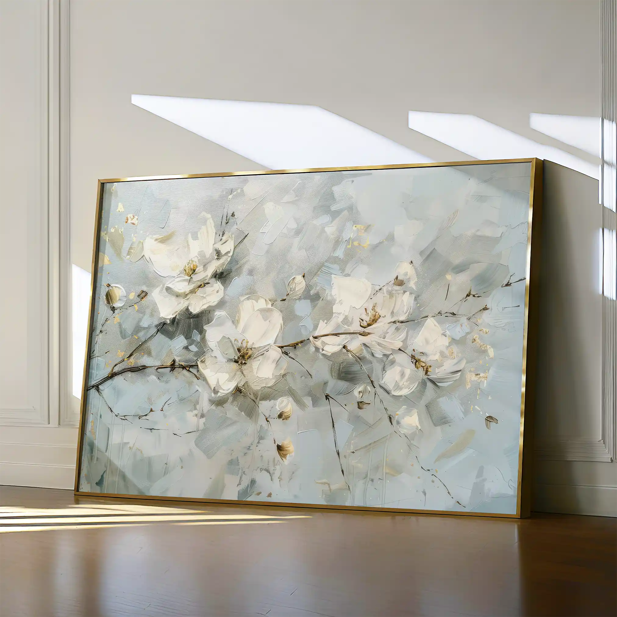 Floral 514 Canvas Art 60 x 40 cm / Black